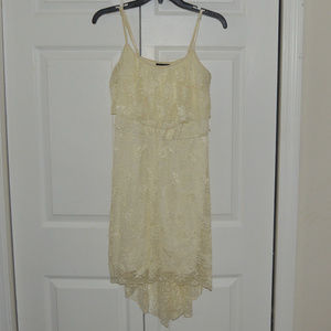 High-low Off-White/Cream Lace Dress